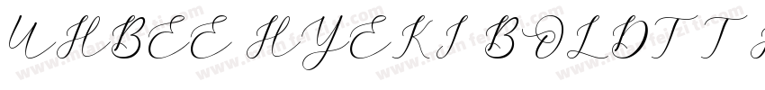 UHBEE HYEKI BOLDTTF字体转换